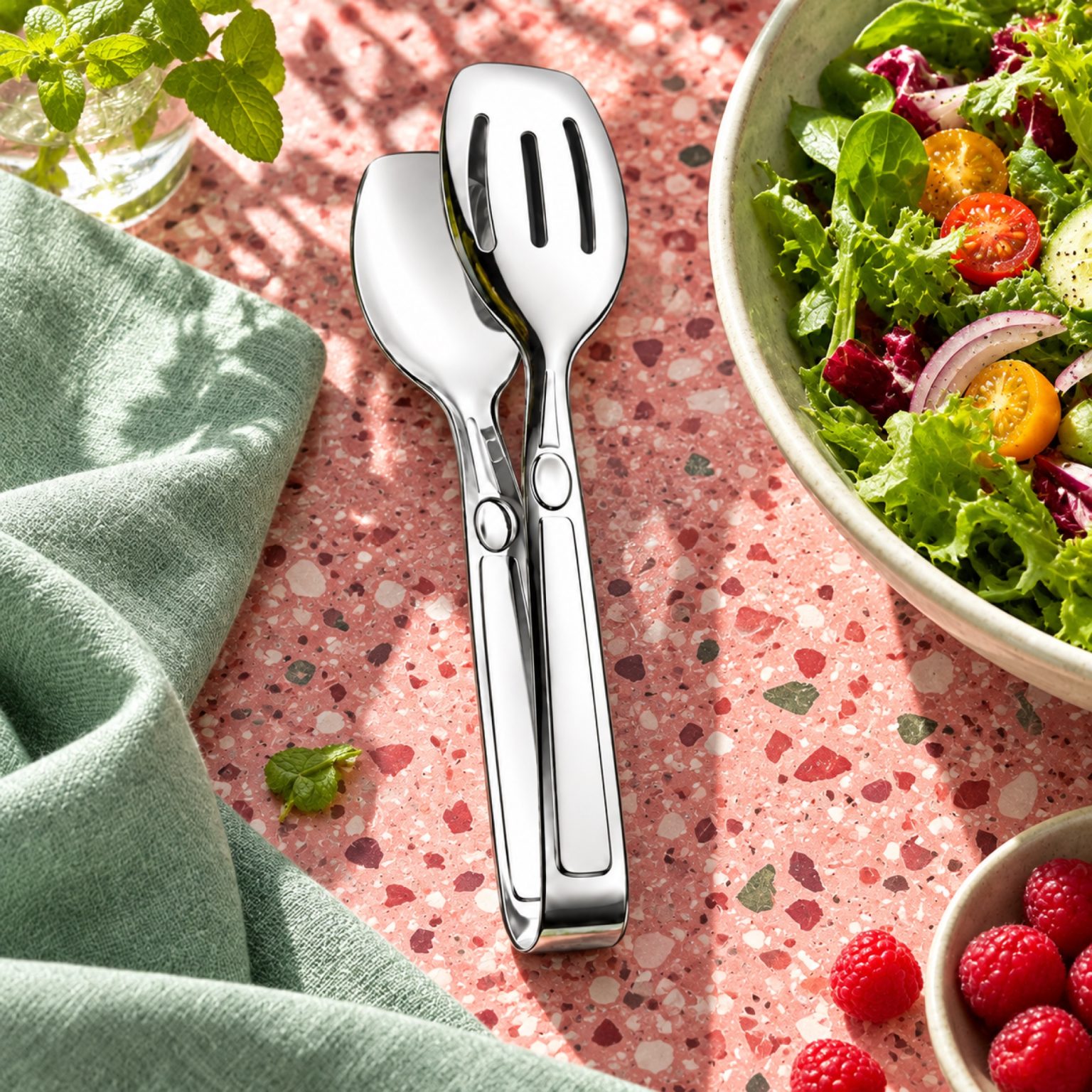 Damla Salata Maşası sofrada – kullanım görseli