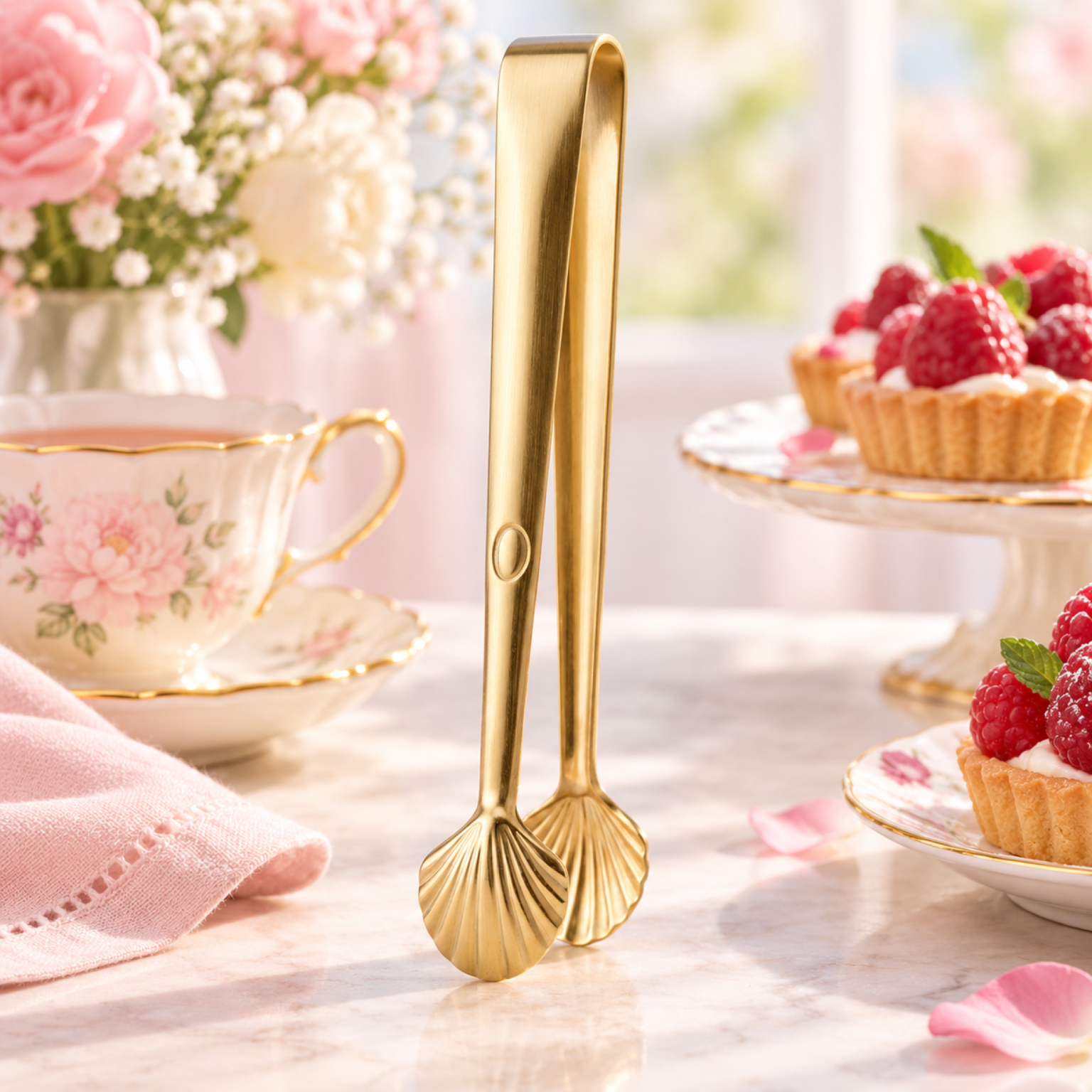Gold 6’lı Şeker Maşası sofrada – kullanım görseli