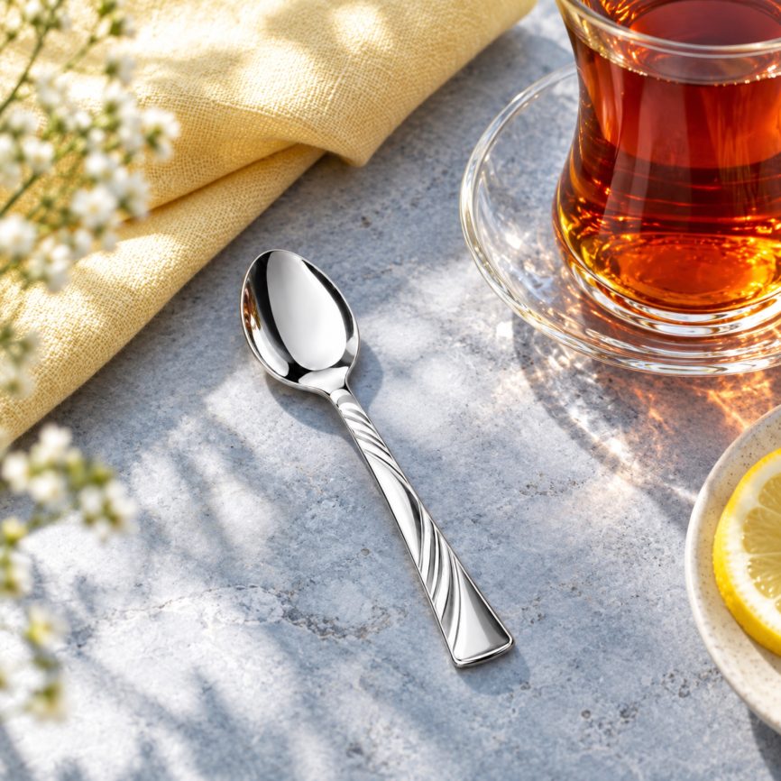 Gökkuşağı Çay Kaşığı sofrada – kullanım görseli