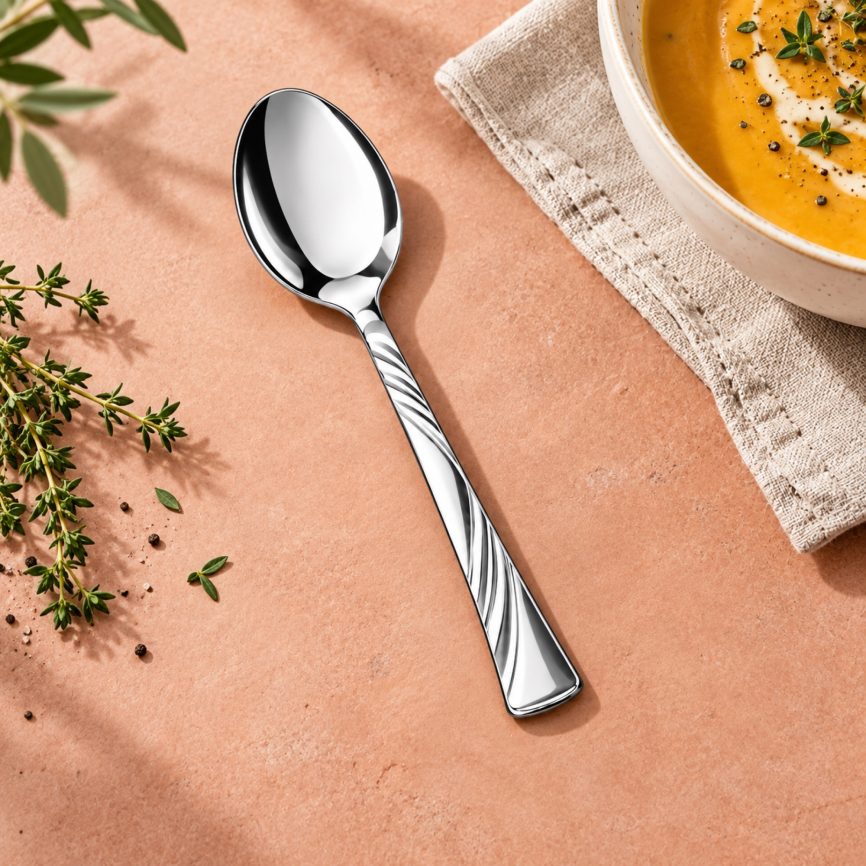 Gökkuşağı Yemek Kaşığı sofrada – kullanım görseli